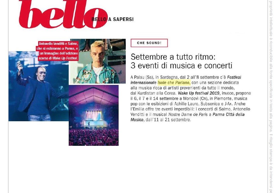 Confidenze – 27 agosto 2019 – Bello a sapersi: Settembre a tutto ritmo