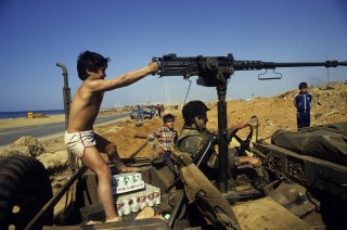09_FRANCESCO CITO©1984_02_08 Lebanon_Beirut a boy on a jeep 1
